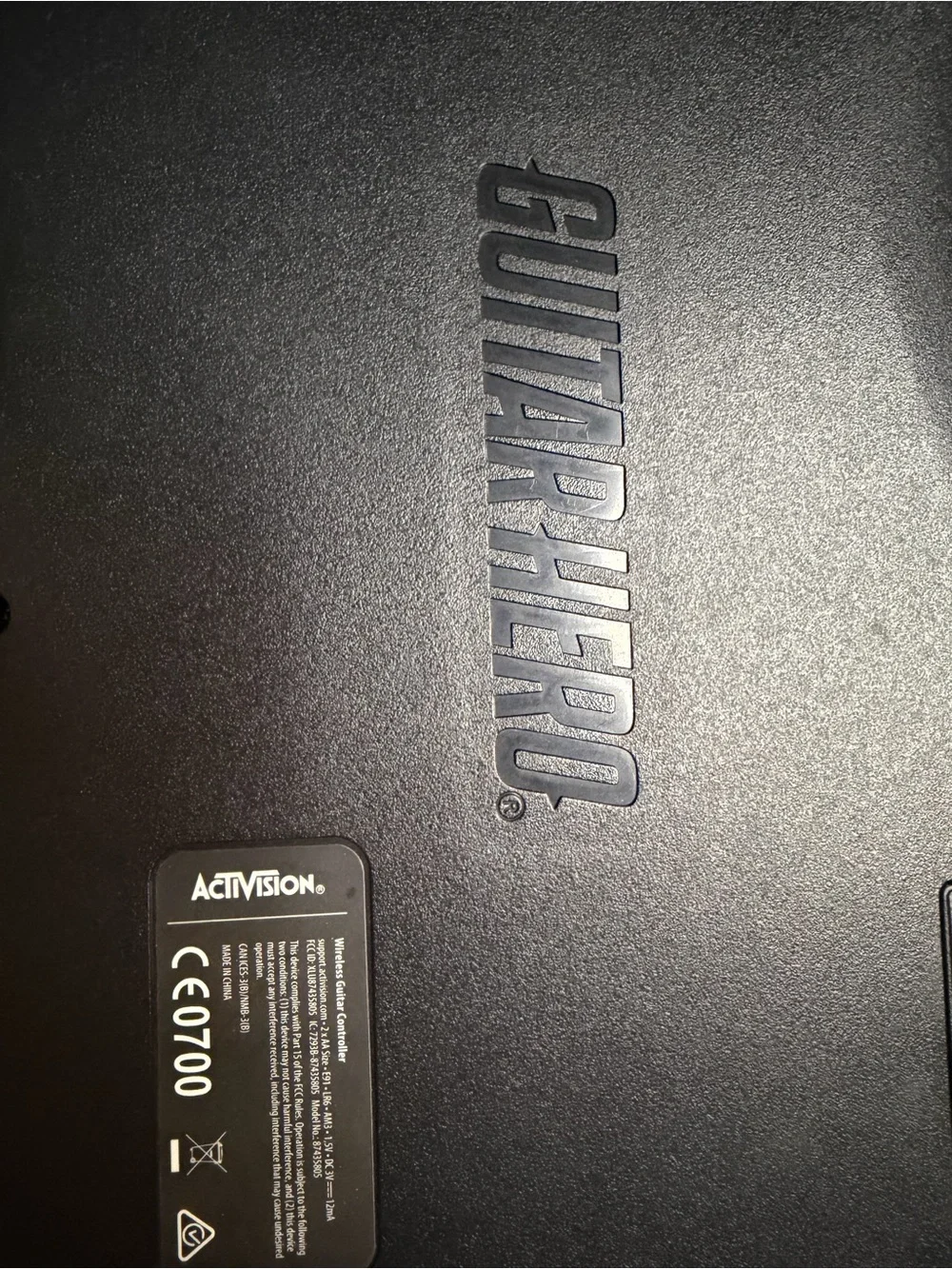 Black Guitar Controller for Video Games